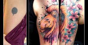 tattoo_lion_cerisier_graphicaderme_tatouage