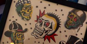 Flash de tatouage old school traditionnel américain dessiné par Tamara Chaudesaigues, tatoueuse chez Graphicaderme, studio de tatouage old school à Avignon