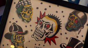 Flash de tatouage old school traditionnel américain dessiné par Tamara Chaudesaigues, tatoueuse chez Graphicaderme, studio de tatouage old school à Avignon