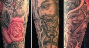 Graphicaderme-Steven-Tatoueur-Poseidon-Trident-Montre-Rose-Avignon