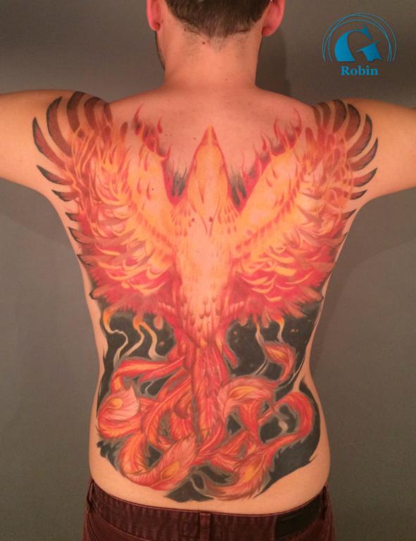 Galerie Tatouage Phenix Couleur Dos Avignon