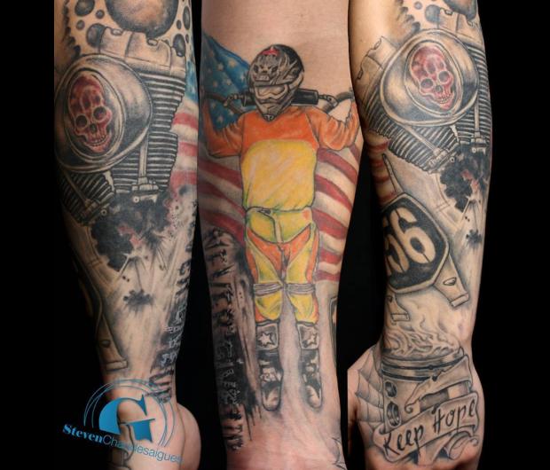 Tatouage Moto Bras Homme