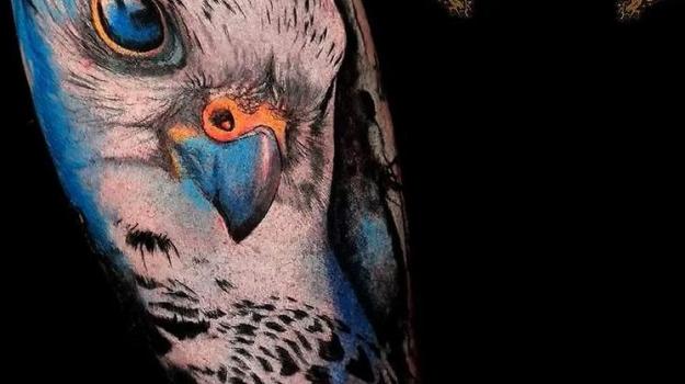 meilleure-tatoueuse-paris-barbara-rosendo-tatouage-tattoo-rapace-bleu