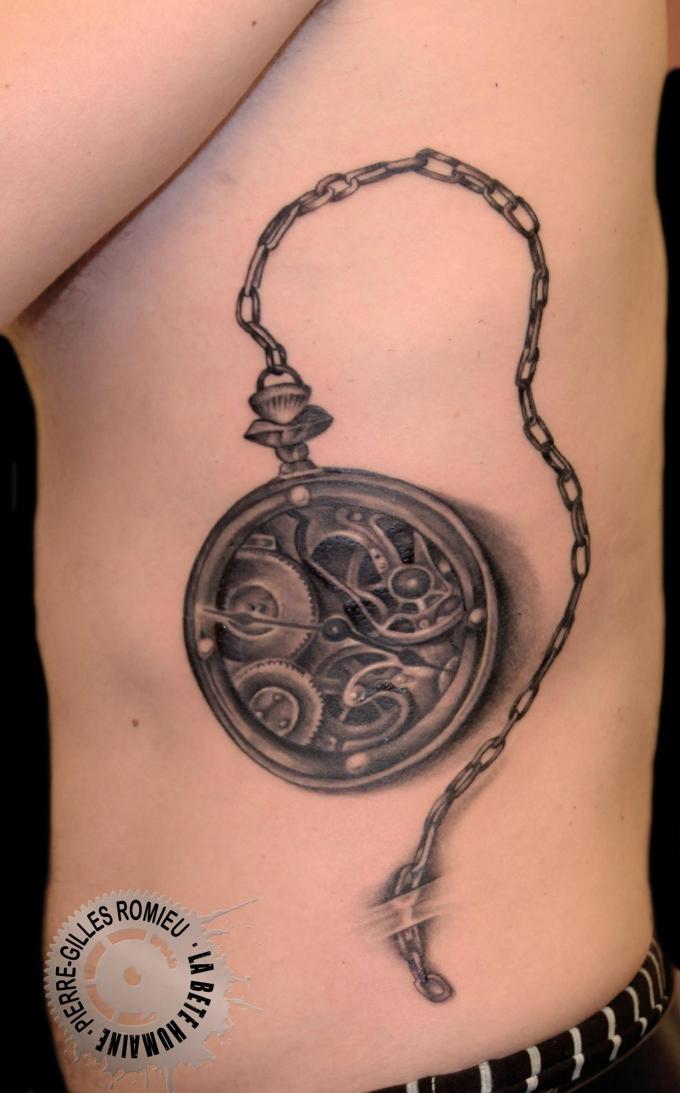 Tatouage montre à gousset | Graphicaderme